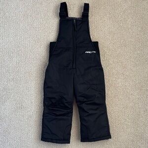 Arctix Toddler Chest High Black Insulated Snow-Bib Overalls, size 3T